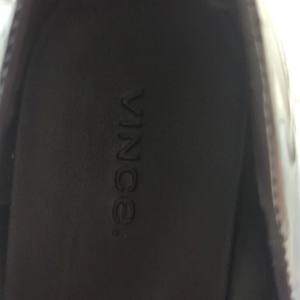 Vince Patent Leather Platform Slip On Sneakers